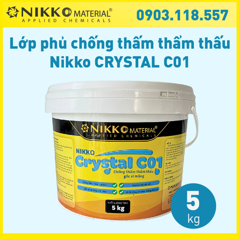 NIKKO CRYSTAL C01 – LỚP PHỦ CHỐNG THẤM THẨM THẤU GỐC XI MĂNG