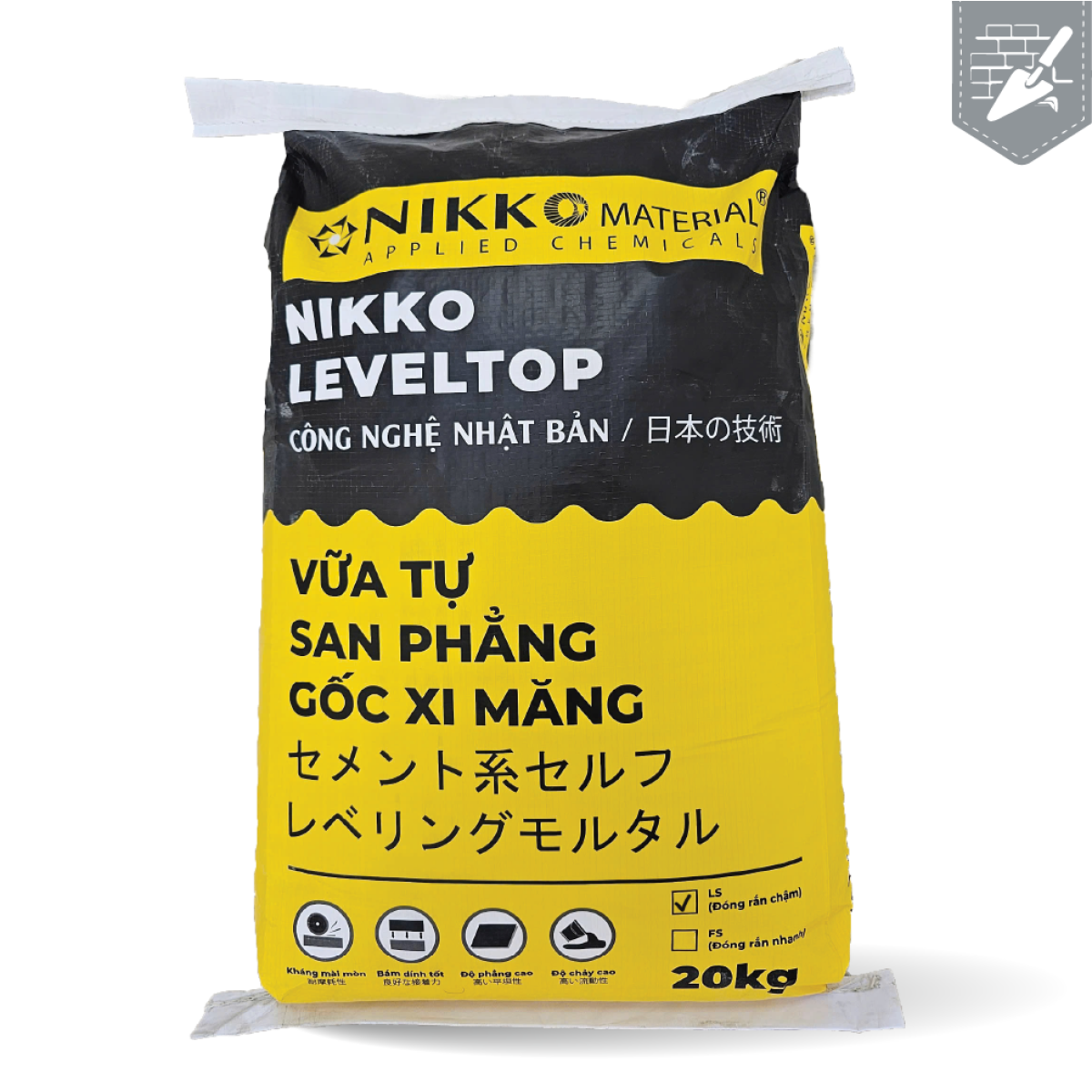 NIKKO LEVELTOP - Vữa tự san phẳng gốc xi măng một thành phần