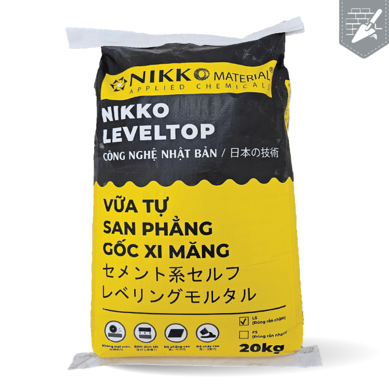 NIKKO LEVELTOP - Vữa tự san phẳng gốc xi măng một thành phần