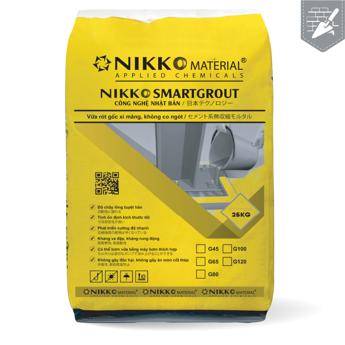 NIKKO SMARTGROUT – Vữa rót bù co ngót gốc xi măng